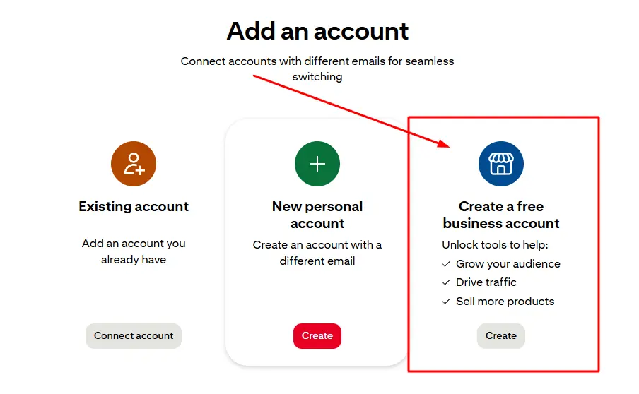 Create Pinterest business account
