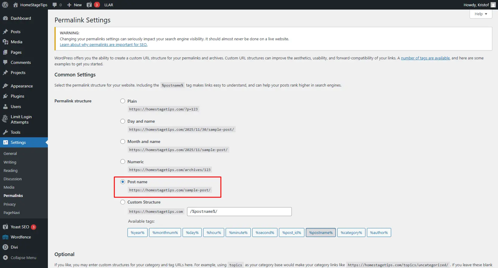 WordPress Permalinks